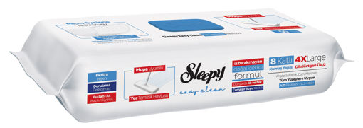 Sleepy Easy Clean Mopa Uyumlu Çamaşır Suyu Katkılı Yer Temizlik Havlusu 50 Adet nin resmi