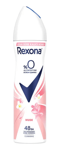 Rexona Kadın Sprey Deodorant Musk %0 Alüminyum 150 Ml nin resmi