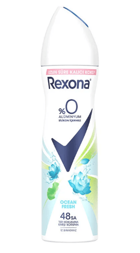 Rexona Kadın Sprey Deodorant Ocean Fresh %0 Alüminyum 150 Ml nin resmi