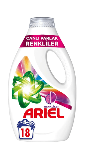 Ariel 18 Yıkama Canlı Parlak Renkliler Sıvı Çamaşır Deterjanı nin resmi