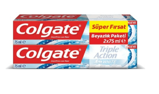 Colgate Triple Action Extra White Diş Macunu 2*75 Ml nin resmi