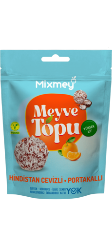 Mixmey Hindistan Cevizli Portakallı Meyve Topu 90 Gr nin resmi