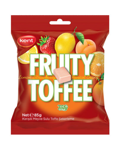 Kent Frutiy Toffe Karışık Meyveli Şekerleme 85 Gr nin resmi