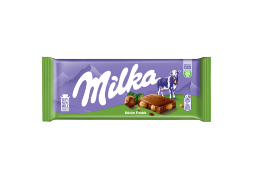 Milka Bütün Fındıklı Çikolata 90 Gr nin resmi