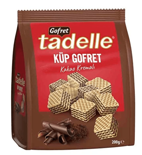 Tadelle Kakao Kremalı Küp Gofret 200 Gr nin resmi