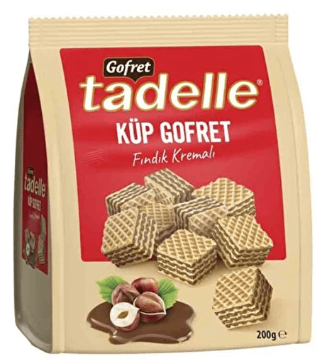 Tadelle Fındık Kremalı Küp Gofret 200 Gr nin resmi