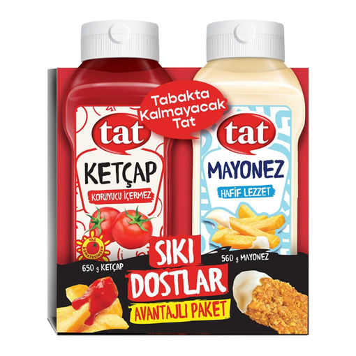 Tat Sıkı Dostlar Ketçap 650 Gr+Mayonez 560 Gr nin resmi