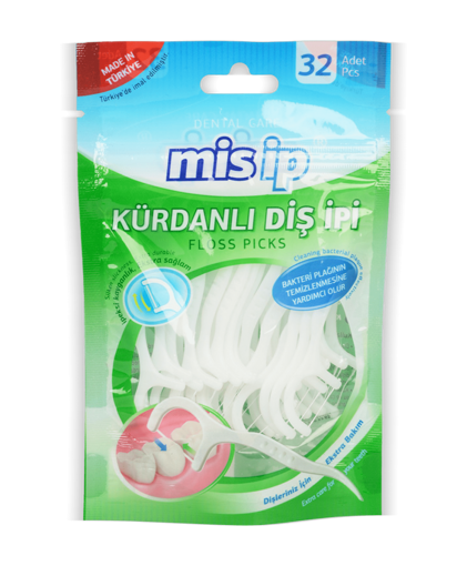 Misip 32'li Poşetli Kürdanlı Diş İpi nin resmi