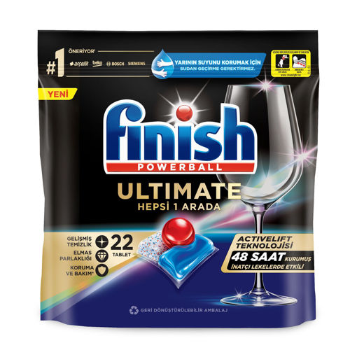 Finish Ultimate Bulaşık Tableti 22'li nin resmi