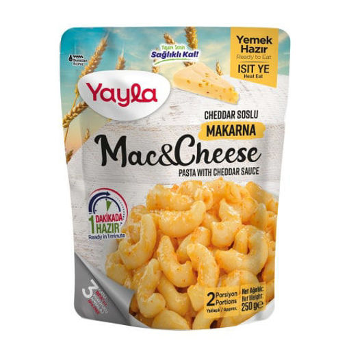 Yayla Mac&Cheese Cheddar Soslu Hazır Yemek 250 Gr nin resmi