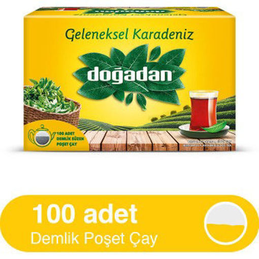 Doğadan Geleneksel Karadeniz Demlik Poşet Çay 100'lü nin resmi