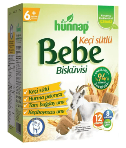 Hünnap Keçi Sütlü Bebek Bisküvisi 400 Gr nin resmi