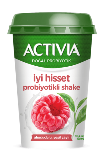 Activia İyi Hisset Probiyotik Shake Ahududu Yeşil Çaylı 200 Ml nin resmi