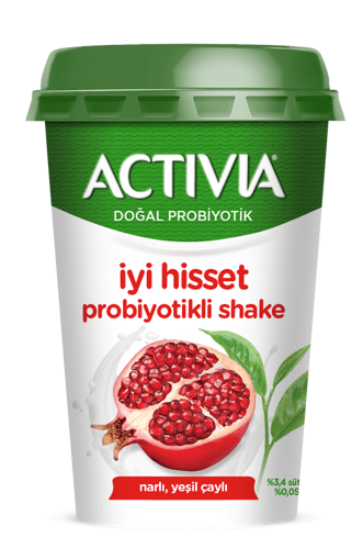 Activia İyi Hisset Probiyotik Shake Nar Yeşil Çay 200 Ml nin resmi