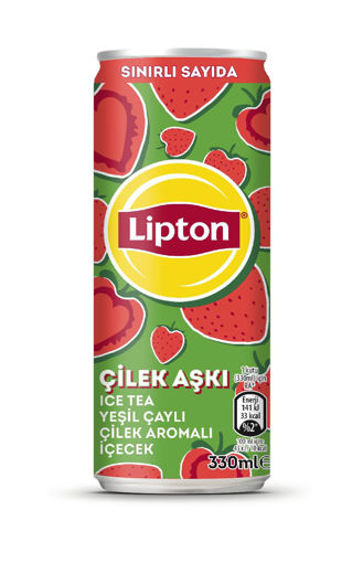 Lipton Ice Tea Yeşil Çaylı Çilekli 330 Ml nin resmi