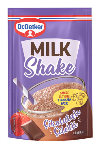 Dr. Oetker Çikolatalı Çilekli Milkshake 24 gr nin resmi