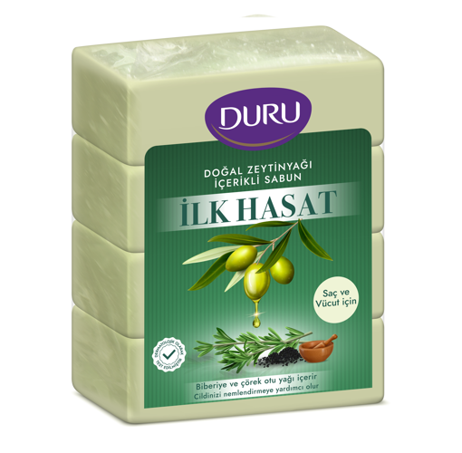 Duru İlk Hasat Zeytin Yağlı Duş Sabunu 4*12 nin resmi