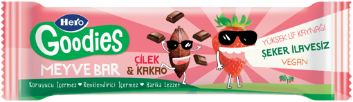 Hero Goodies Çilek&Kakao Meyve Bar 30GR nin resmi