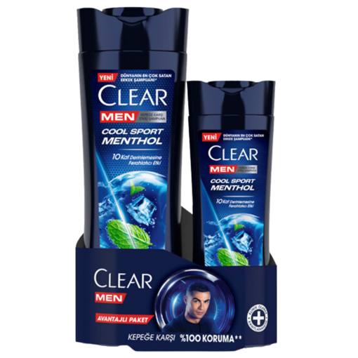 Clear Men Cool Sport Menthol Şampuan 350 Ml+180 Ml nin resmi