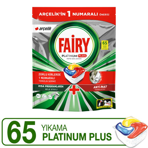 Fairy Bulaşık Makinası Platinium Plus Tablet 65'li nin resmi