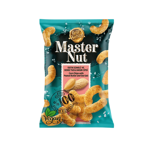 Master Nut Fıstık Ezmeli Tuzlu Mısır Cipsi 165Gr nin resmi