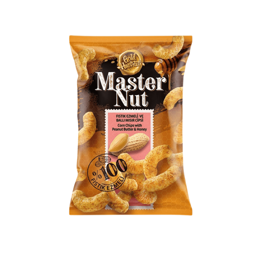 Master Nut Fıstık Ezmeli Ballı Mısır Cipsi 150Gr nin resmi