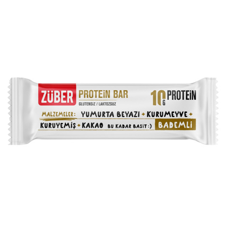 Züber Glutensiz Protein Bar Bademli 40g nin resmi