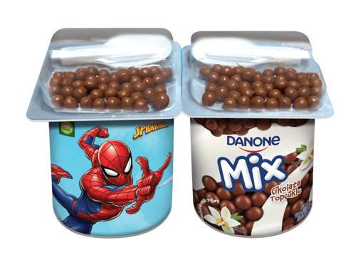 Danone Mix Çikolata Topçuklu Vanilla Yoğurtlu 2*92,6Gr nin resmi