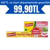 Koroplast Pişirme Kağıdı 16'lı + Buzdolabı Poşeti Orta 120'li nin resmi