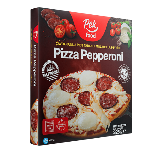 Pek Food Pepperoni Pizza 325Gr 25Cm nin resmi