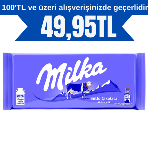 Milka Sütlü Çikolata 80 Gr nin resmi