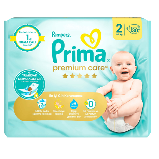 Prima Premium Care 2 Beden Bebek Bezi 30'lu nin resmi