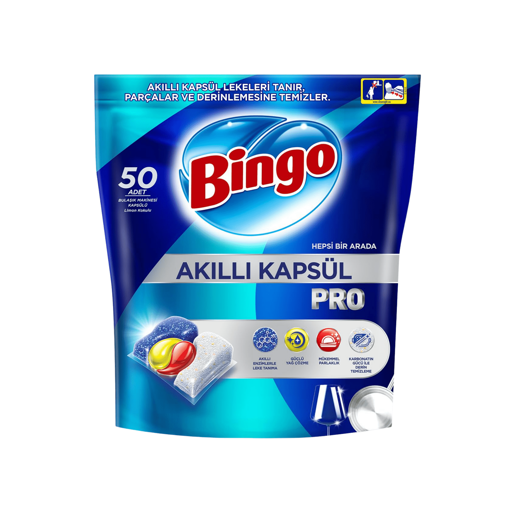 Bingo Hepsi Bir Arada Bulaşık Tableti 50 Adet nin resmi