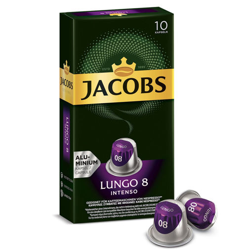 Jacobs Lungo 8 Intenso Kapsül Kahve 52 Gr 10'lu nin resmi