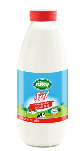 Sütaş Günlük Süt Cam 1 Lt nin resmi