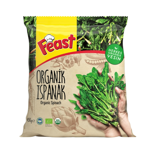 Feast Dondurulmuş Organik Ispanak 12x450 Gr nin resmi